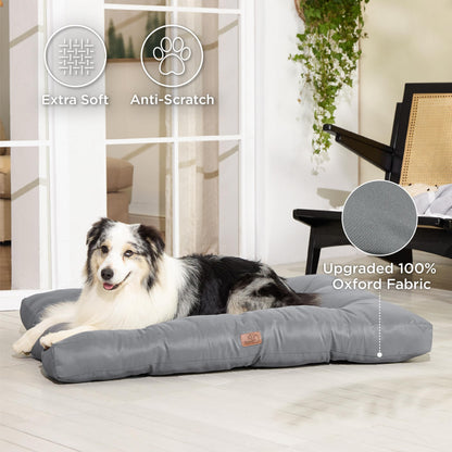 BEDSURE Hundekissen XL waschbar, Hundebett 111 x 89 cm grau