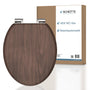 SCHÜTTE WC-Sitz DARKWOOD mit Absenkautomatik, MDF-Holzkern, dunkles Holzmotiv
