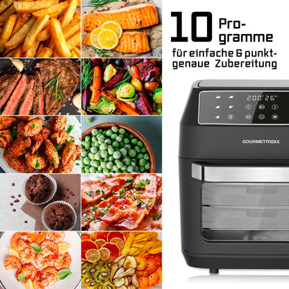 GOURMETmaxx Heissluftfritteuse 12 L Airfryer Minibackofen