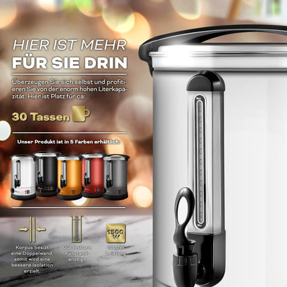 TRESKO Glühweinkocher Einkochautomat - 10L Edelstahl 1500W