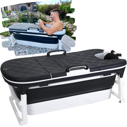 CRS Klappbadewanne für Erwachsene 138cm – Schwarz