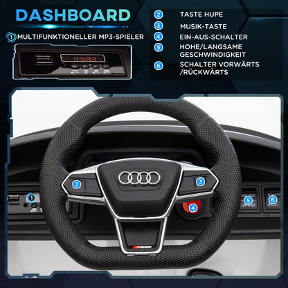 HOMCOM Audi RS e-tron GT Elektroauto weiss (3-5 J.) mit FB