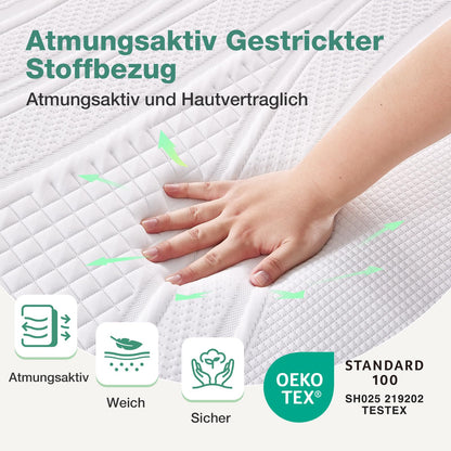 Novilla Matratzentopper 90x200 cm Gel Memory Foam 5 cm Höhe