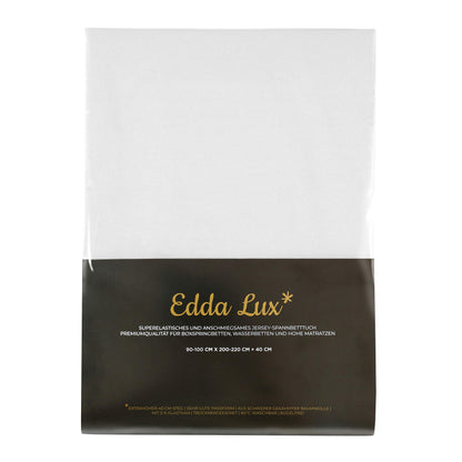 EDDA LUX Premium Spannbettlaken Boxspringbett 180-200x200-220 cm weiss
