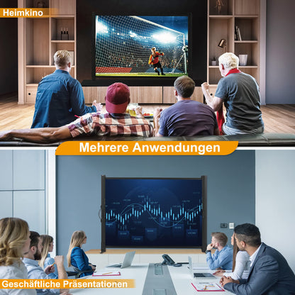 Beamer Leinwand mit Ständer tragbar – 50 Zoll 4:3 Matt