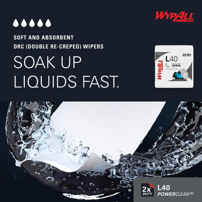 WYPALL* L40 7471 Wischtücher – 1-lagig, weiss, Grossgebinde