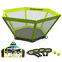 PaddleSmash Outdoor-Spielset – Pickleball-Roundnet mit 4 Paddeln, faltbarem Netz und 2 Bällen