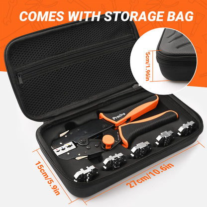 Preciva Crimpzange Wechselbacken Set - 6-teilig & Tasche