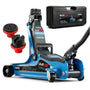 STIX Hydraulischer Rangierwagenheber 2,5 t, extra flach, 85-365 mm aus Stahl mit Transportkoffer und Gummiauflagen