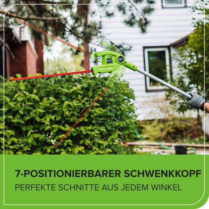 Greenworks G24PSHK2 Akku 2-in-1 Stabheckenschere & Hochentaster