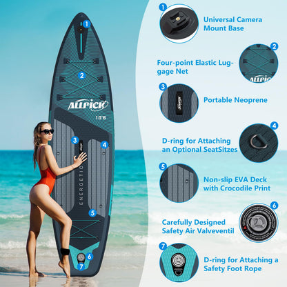 ALLPICK Premium SUP Board Aufblasbar Set - Premium-Grün