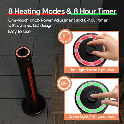 Infrarot Standheizstrahler outdoor - 1500W Oszillation IP65