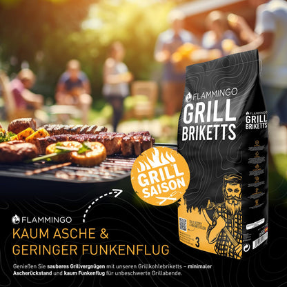 BELKO Grillbriketts 27 kg – Holzkohlebriketts für Holzkohlegrill