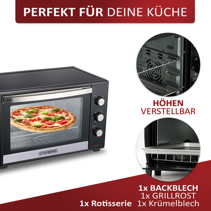 Minibackofen 60 Liter Umluft Backofen – Freistehendes Modell