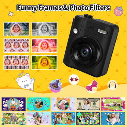 Gofunly Kinderkamera Sofortbildkamera H11 mit 32 GB Speicherkarte