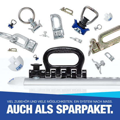 NTG Airlineschiene halbrund Aluminium eloxiert 2 Stück je 2 m