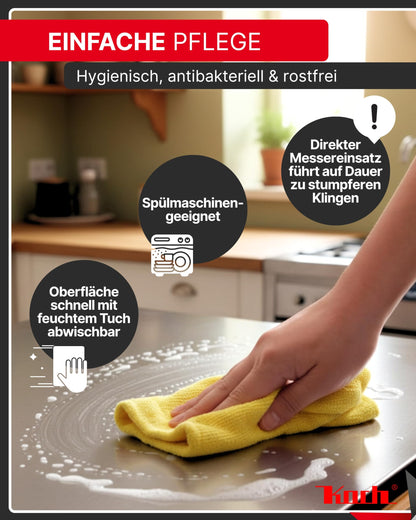 Koch Arbeitsplatte Edelstahl 50 x 40 cm Schneidebrett & Knetbrett