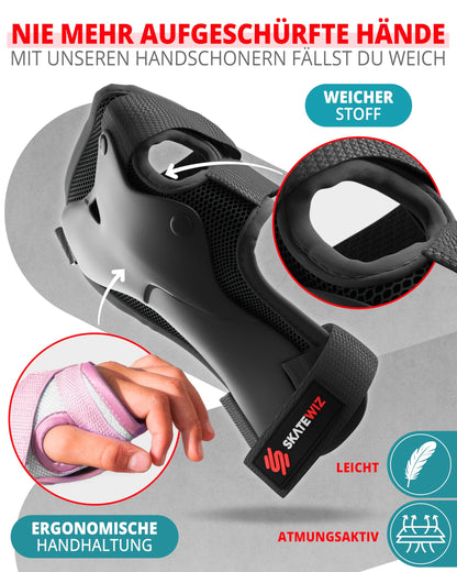 SKATEWIZ Smash Protektoren-Set Erwachsene, Grösse L/XL, Schwarz