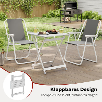 WOLTU Campingtisch klappbar, Aluminium Gartentisch, silber