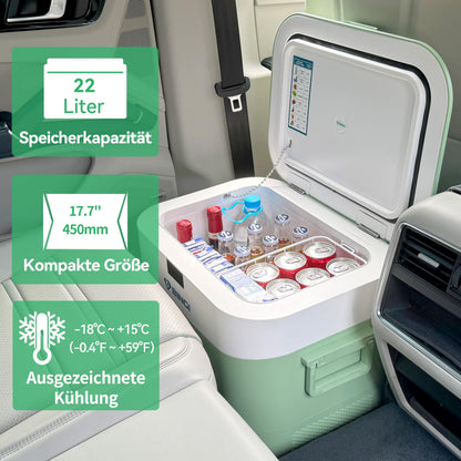 BINGI Kompressor-Kühlbox 22 Liter, 12/24 V und 230 V, HC-22P2