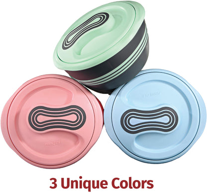 Pinnacle Thermoschüssel Set 3-teilig Edelstahl Warmhaltebehälter grün