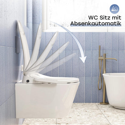 **Komfort Smart Dusch WC Sitz - Elektrisch, Bidet, Warmluft**