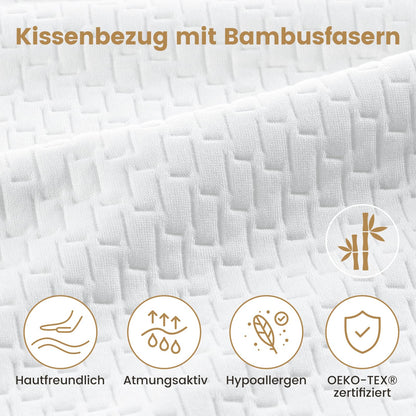 BedStory Kopfkissen 80x80 2er Set Bambus Mikrofaser