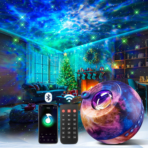 One Fire Sternenhimmel Projektor Nachtlicht mit Bluetooth, Lila