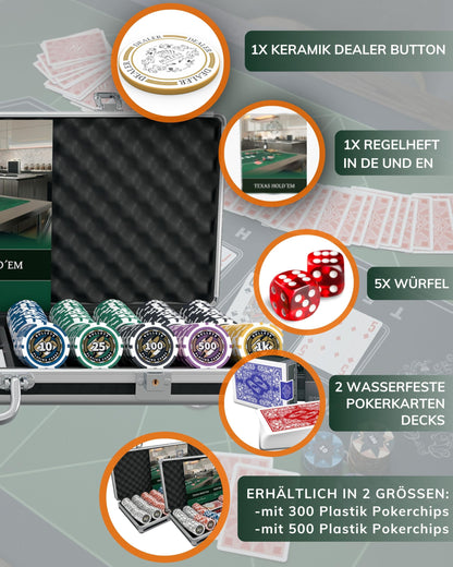 Bullets Playing Cards Pokerkoffer Deluxe Christopher Pokerset – 500 Chips