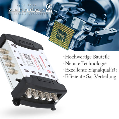 ZEHNDER 5/8 Multischalter für Quattro & Quad LNB 1x SAT / 8 Teilnehmer