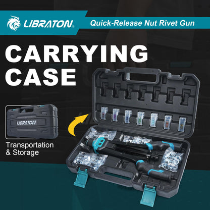 LIBRATON Nietmutternzange Set 16 Zoll mit 7 metrischen Dornen