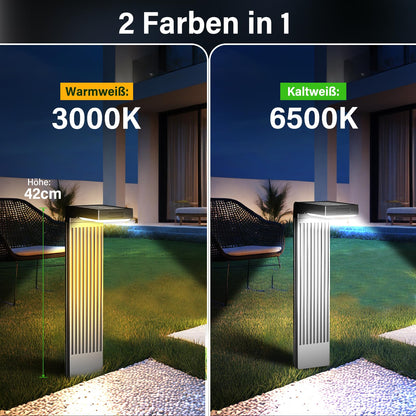 iseeway Solarlampen für Aussen, 4 Stück, 400LM, Bewegungsmelder, IP65