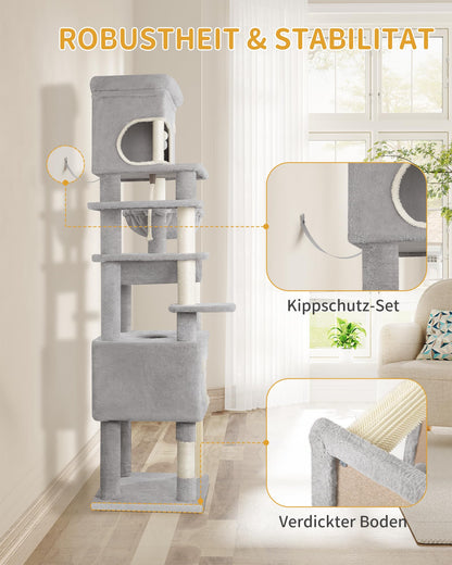 Hzuaneri Grosser Kratzbaum 178 cm – Hellgrau MS17818LG