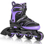 2PM SPORTS Inline Skates für Kinder, verstellbar, 82A PU-Rollen mit Aluminiumrahmen und Dreifachverschluss