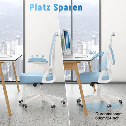 naspaluro Ergonomischer Bürostuhl Netzbespannung – Blau