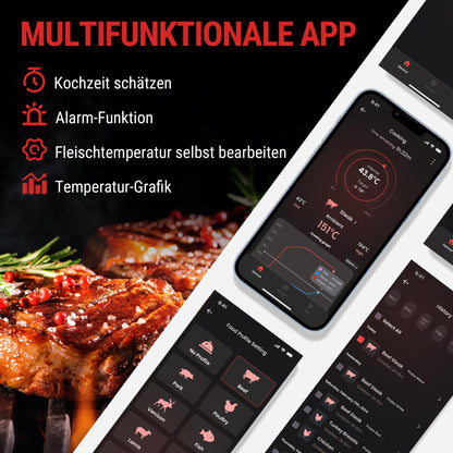 ThermoPro TempPro TP960 Grillthermometer kabellos mit Bluetooth