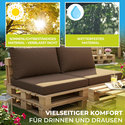 Pillows24 Palettenkissen 120x80 Outdoor Sitzauflage für Europaletten - Rot