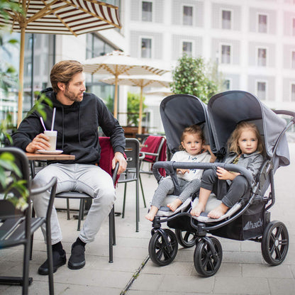 Hauck Roadster Duo SLX Zwillingswagen - Grau/Silber
