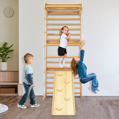 LARS360 Multifunktions Sprossenwand Holz Indoor - Kinder