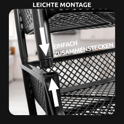 ARTECSIS Korbregal Stecksystem – 2er Set Schwarz Kunststoff