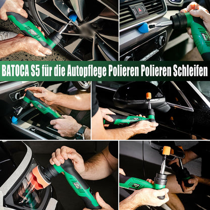 BATOCA S5 Mini Akku Poliermaschine Set - Rotations & Exzenter
