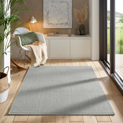 Taracarpet In- & Outdoor Teppich Sisaloptik Silber Grau 160x220 cm