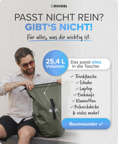 Büchel Fahrradtasche für Gepäckträger, 2er Set, wasserdicht, 25.4 L