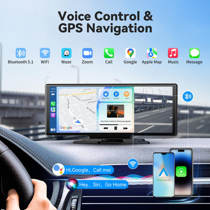 10.26 Zoll 4K Autoradio Wireless CarPlay Android Auto Dashcam
