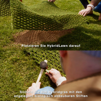Nordic Lawn Hybridrasen 80 x 80 cm – Rasengitter für Mähroboter