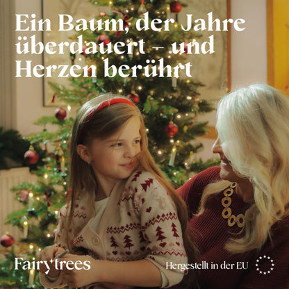 FairyTrees Nordmanntanne Künstlicher Weihnachtsbaum 150cm - Testsieger