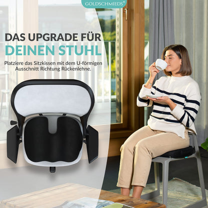 Goldschmieds SITZWERK Orthopädisches Sitzkissen für Büro & Auto
