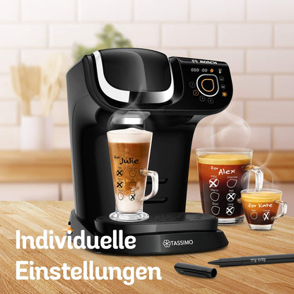 Tassimo My Way 2 Kapselmaschine TAS6502 – Schwarz, mit Wasserfilter