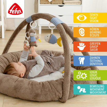 Fehn 3-D-Activity-Nest Otter Spielbogen mit 7 abnehmbaren Spielzeugen
