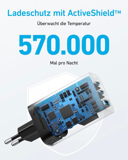 Anker 335 USB-C Ladegerät 67W, 3-Port Schnellladegerät mit PIQ 3.0